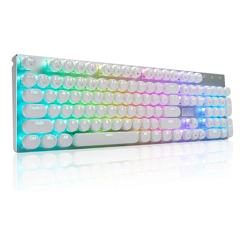104 товчлууртай утастай бичгийн машин механик RGB гар