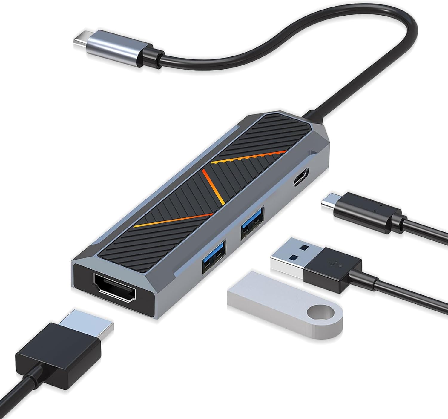 4-in-1 inc-1 USB-C 6k 60 цаг HDMI задлагчтай