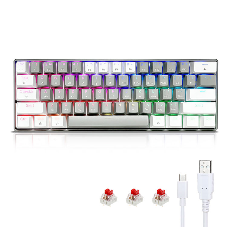 Зөөврийн 60% RGB механик тоглоомын гар